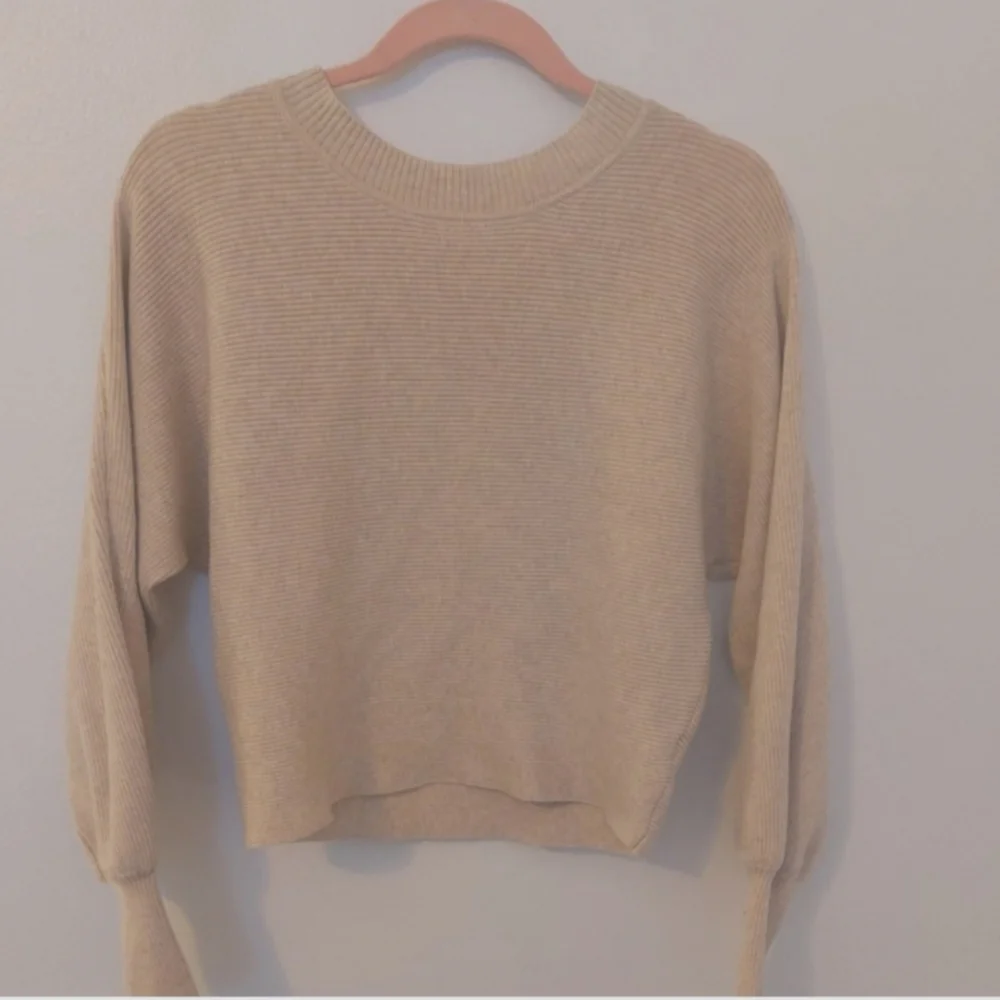 Women Ribbed cream Sweater - Picture 2 of 9